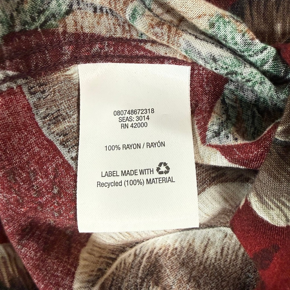 Lot of 2 Mens Rayon Hawaiian Shirts Pierre Cardin XL David Taylor XLT Tropical - Picture 10 of 12